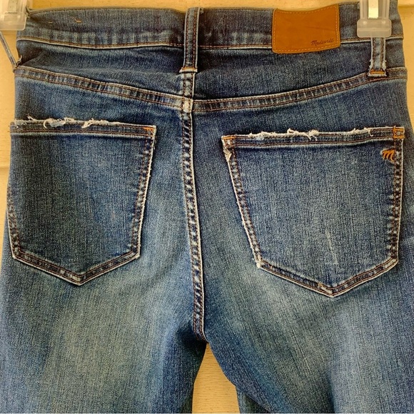 Madewell High-Rise Skinny Jeans: Drop-Hem‎ Edition distressed Size 25 Dark wash - Picture 6 of 8